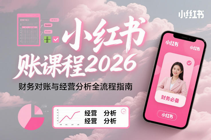 小红书对账课程2026，财务对账与经营分析全流程指南-百川聊项目