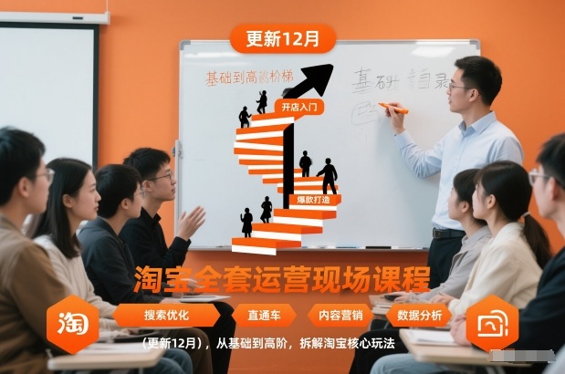 淘宝全套运营现场课程(更新26年1月)，从基础到高阶，拆解淘宝核心玩法-百川聊项目