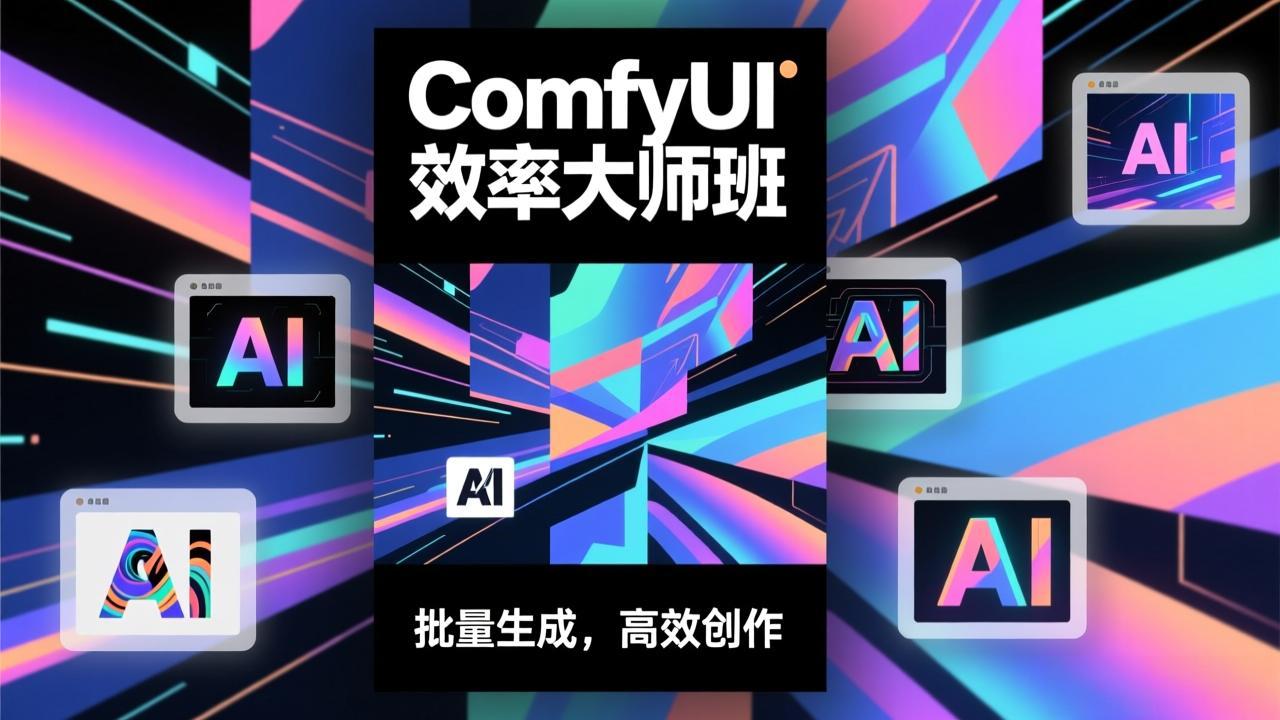 ComfyUI效率大师班：工作流搭建，批量生成，将个人AI出图效率提升5-10倍，月接单收入1-3万-百川聊项目