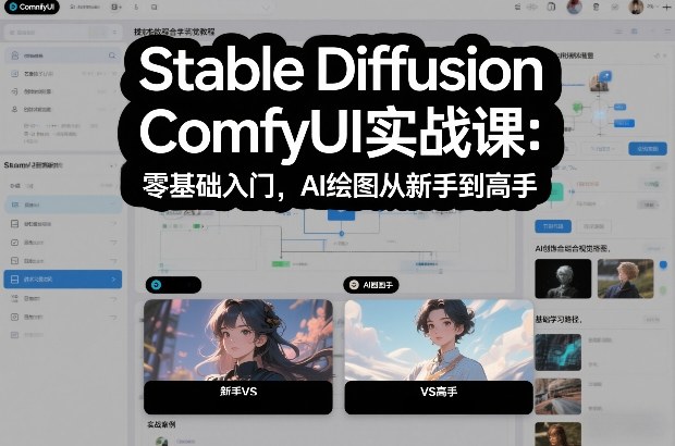 Stable Diffusion ComfyUI实战课：零基础入门，AI绘图从新手到高手-百川聊项目