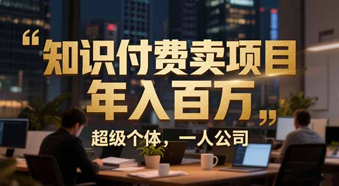 从0到年入百万：超级个体实战心得公开，个人IP×精准引流×成交系统全拆解-百川聊项目