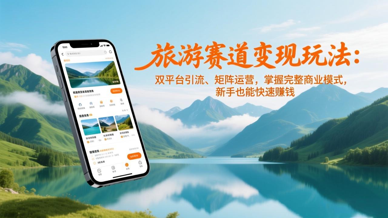 旅游赛道变现玩法：双平台引流、矩阵运营，掌握完整商业模式，新手也能快速赚钱-百川聊项目