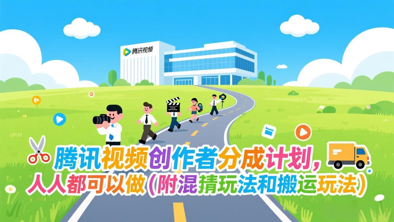 腾讯视频创作者分成计划，人人都可以做(附混剪玩法和搬运玩法-百川聊项目