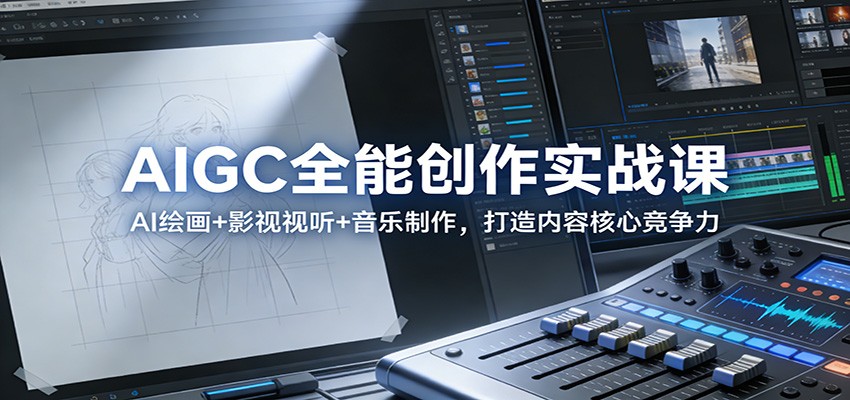AIGC全能创作实战课：AI绘画+影视视听+音乐制作，打造内容核心竞争力-百川聊项目