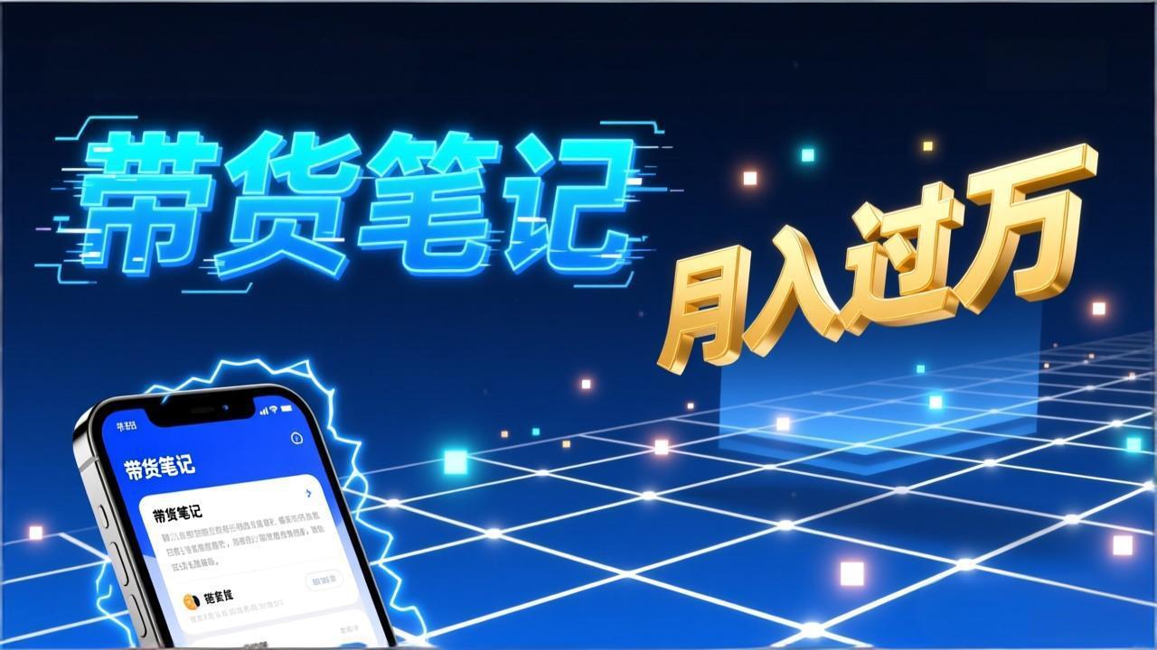 小红书爆款笔记带货实战：拆解封面标题正文全要素，手把手教你单篇笔记带货月入过万-百川聊项目