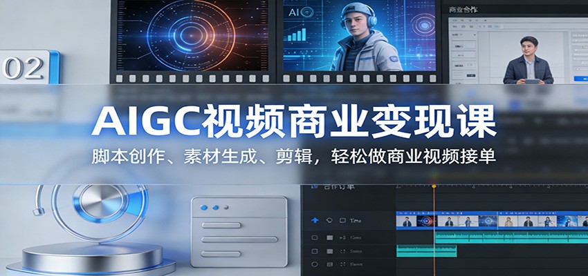 AIGC视频商业变现课:脚本创作、素材生成、剪辑,轻松做商业视频接单-百川聊项目