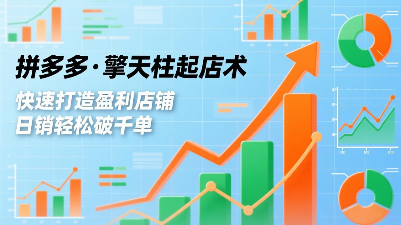 拼多多·擎天柱起店术，爆流布局、利润起飞、不断流，快速打造盈利店铺，日销破千单(更新-百川聊项目