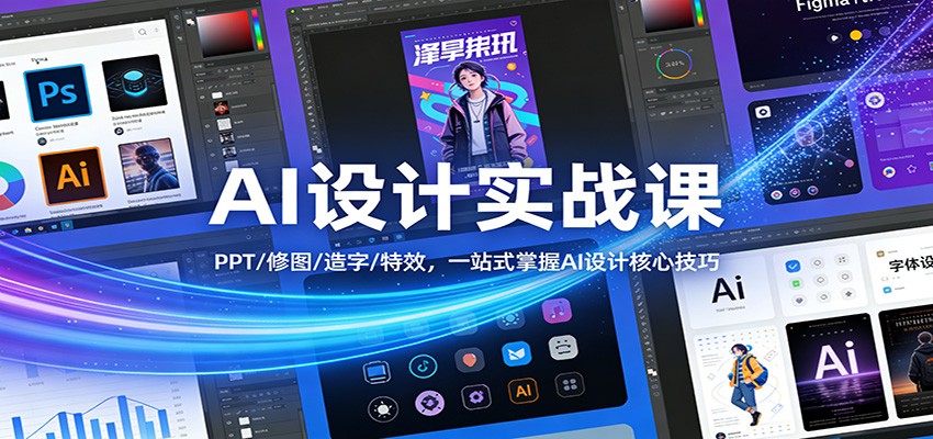 AI设计实战课：PPT/修图/造字/特效，一站式掌握AI设计核心技巧-百川聊项目