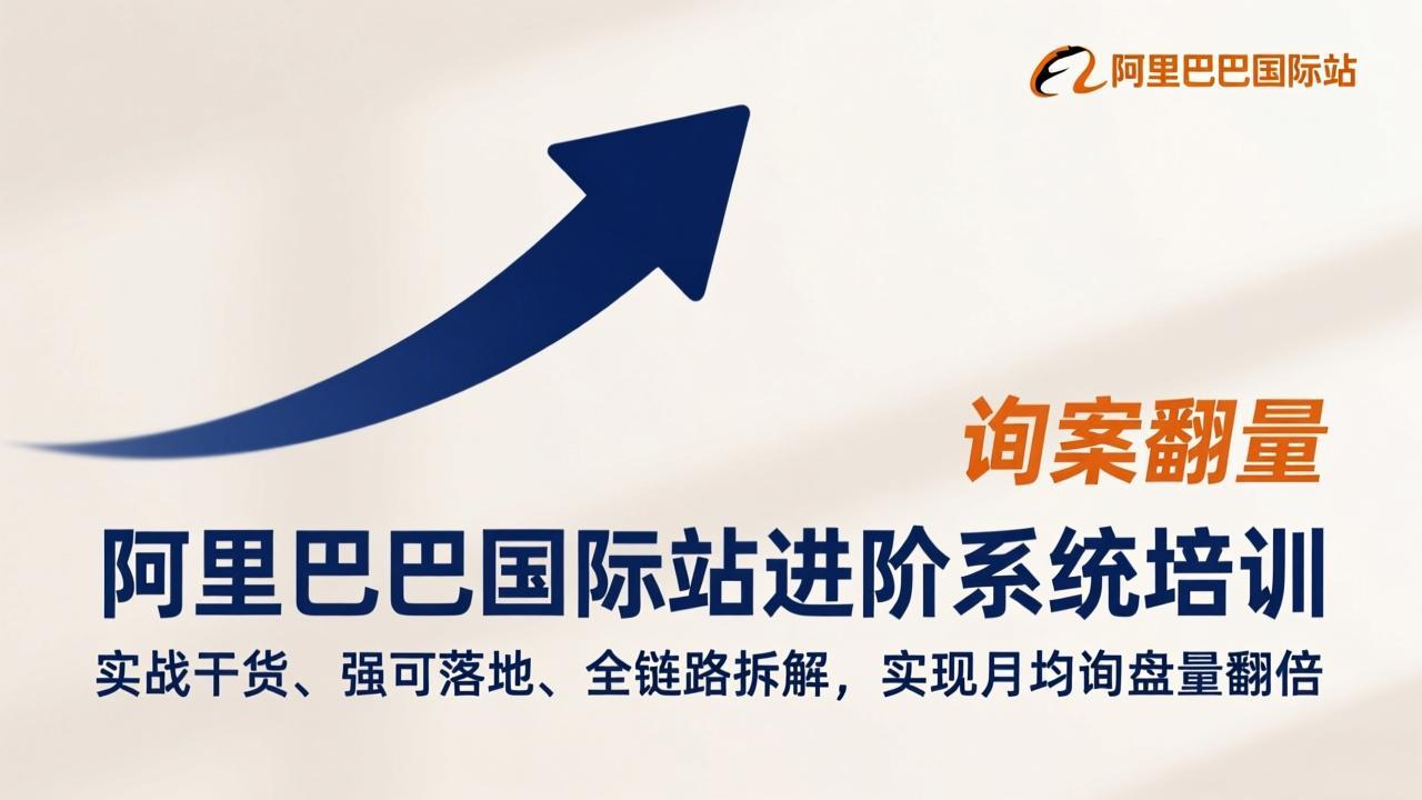 阿里巴巴国际站进阶系统培训，实战干货、强可落地、全链路拆解，实现月均询盘量翻倍-百川聊项目