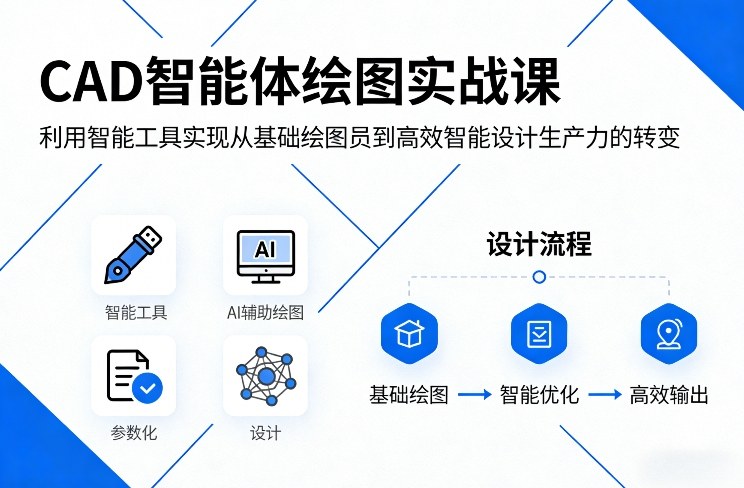 CAD智能体绘图实战课，利用智能工具，实现从基础绘图员到高效智能设计生产力的转变-百川聊项目
