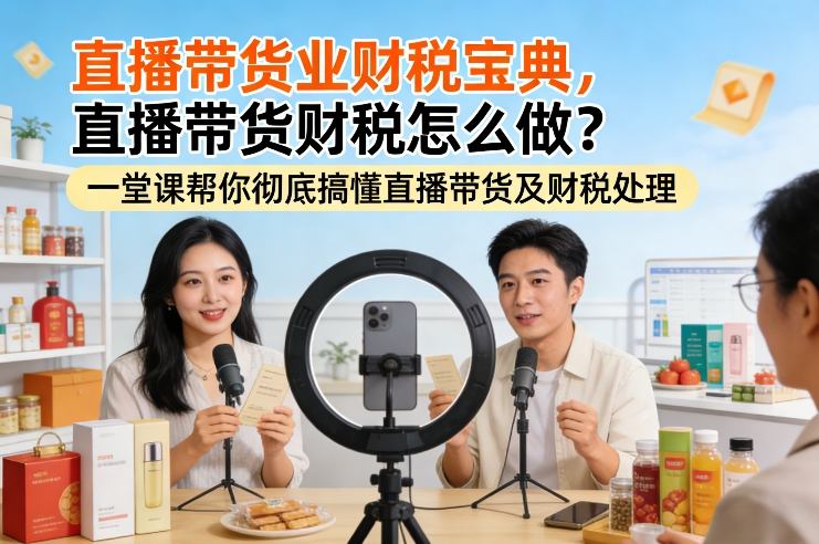 直播带货业财税宝典，直播带货财税怎么做？一堂课帮你彻底搞懂直播带货及财税处理-百川聊项目