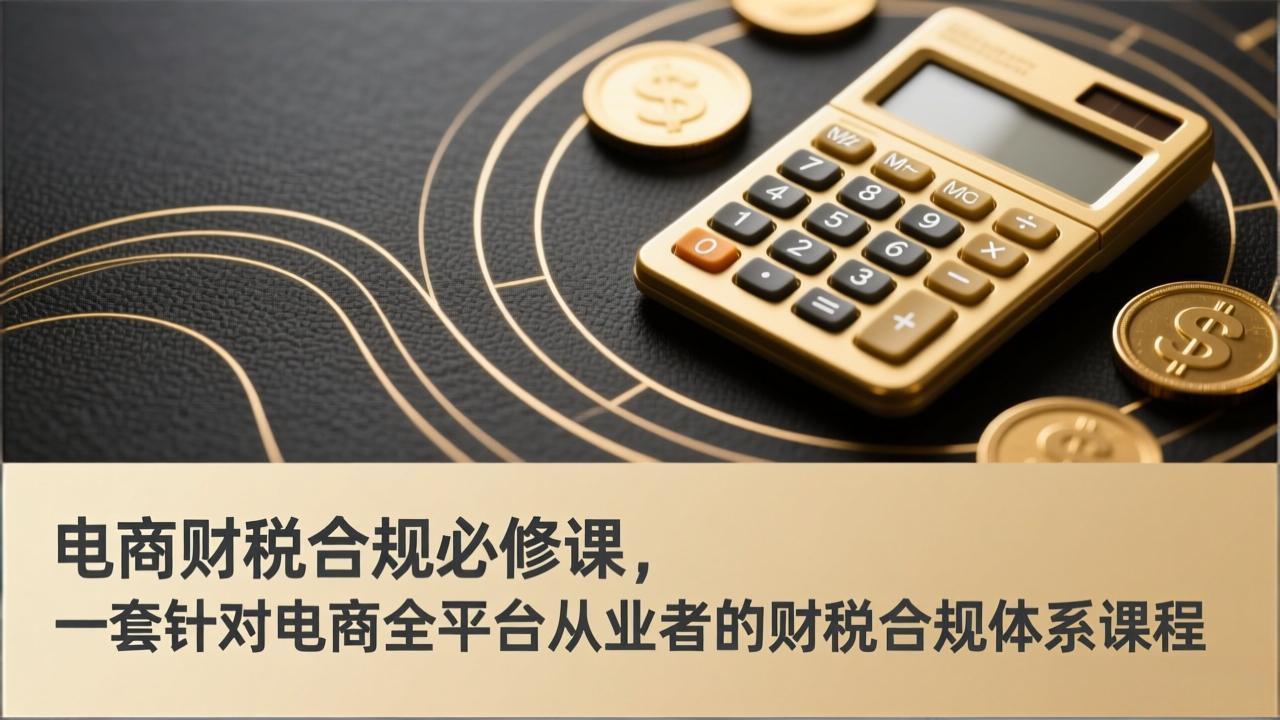 电商财税合规必修课，是一套针对电商全平台从业者的财税合规体系课程-百川聊项目