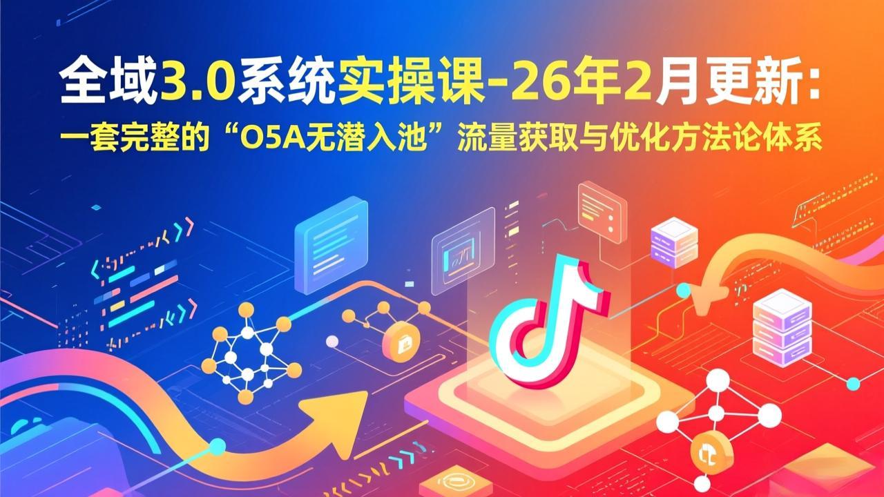 全域3.0系统实操课-26年2月更新：一套完整的“O5A无潜入池”流量获取与优化方法论体系-百川聊项目