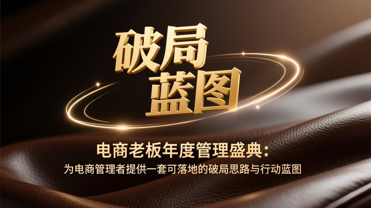 电商老板年度管理盛典：为电商管理者提供一套可落地的破局思路与行动蓝图-百川聊项目