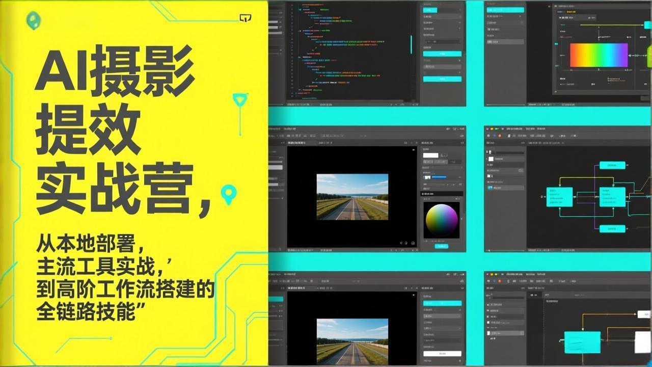 AI+摄影提效实战营，从本地部署，主流工具实战，到高阶工作流搭建的全链路技能-百川聊项目