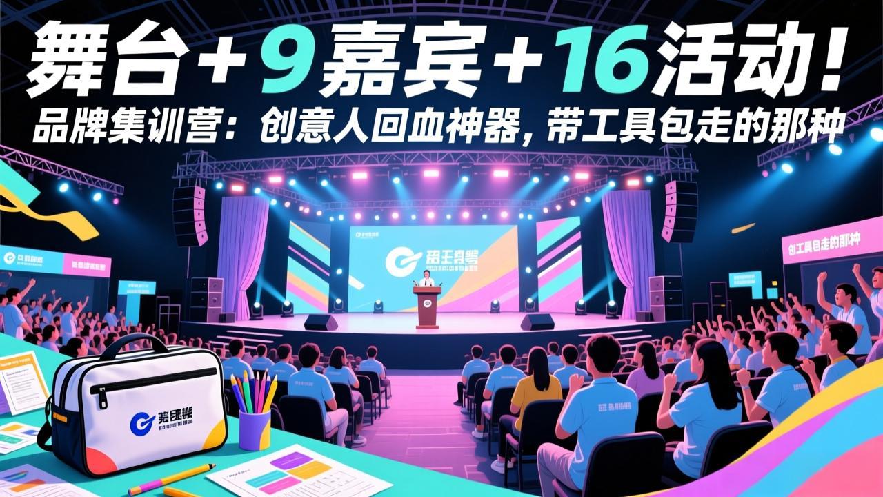 舞台 + 9 嘉宾 + 16 活动！品牌集训营：创意人回血神器，带工具包走的那种-百川聊项目