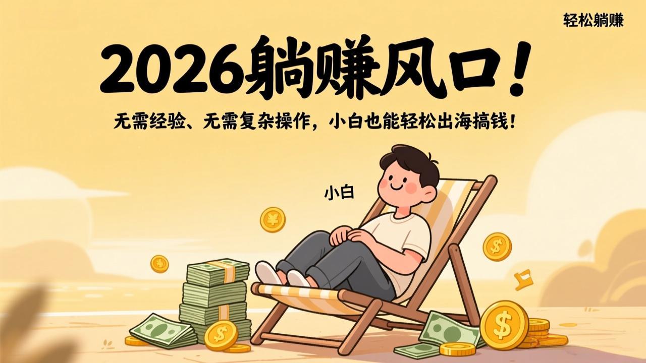 2026躺赚风口!无需经验、无需复杂操作,小白也能轻松出海搞钱!-百川聊项目