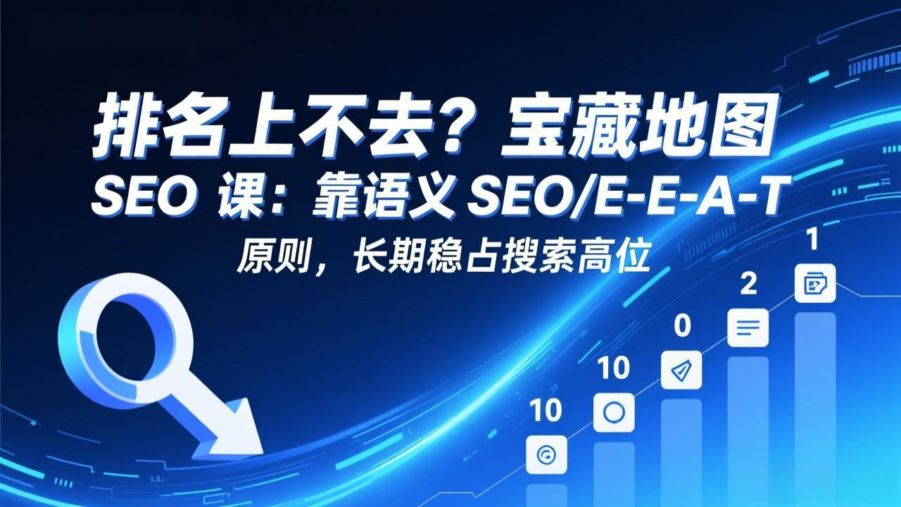 排名上不去？宝藏地图 SEO 课：靠语义 SEO+E-E-A-T 原则，长期稳占搜索高位-百川聊项目