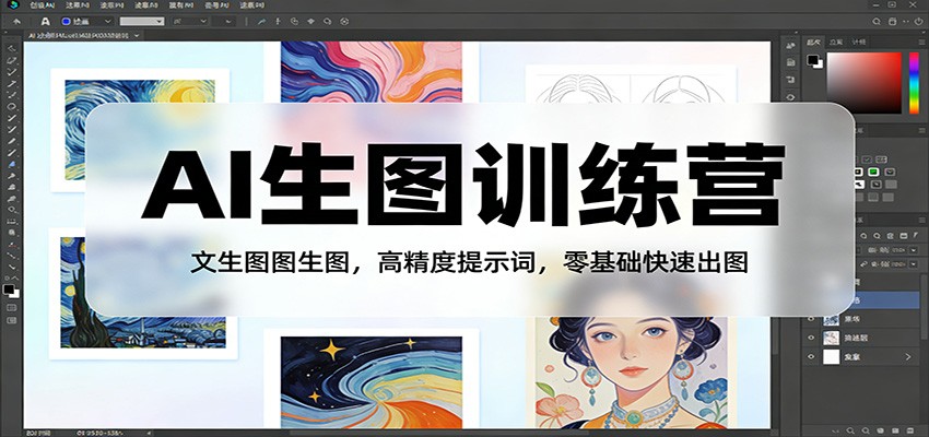 AI生图训练营：文生图图生图，高精度提示词，零基础快速出图-百川聊项目
