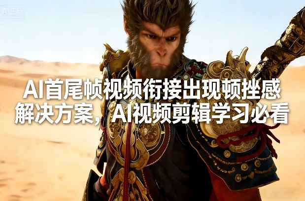 AI首尾帧视频衔接出现顿挫感解决方案，AI视频剪辑学习必看-百川聊项目