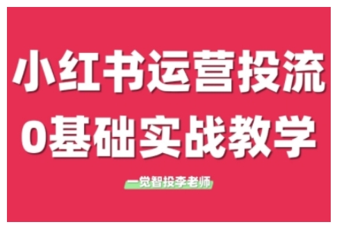 小红书运营投流，小红书广告投放从0到1的实战课，学完即可开始投放(更新26年)-百川聊项目
