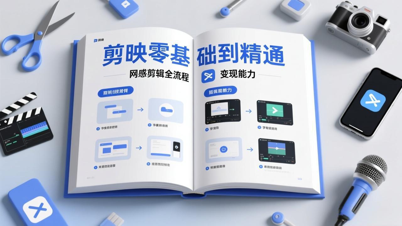 剪映零基础也能快速上手，从入门到精通掌握网感剪辑全流程，掌握能直接变现的剪辑能力-百川聊项目