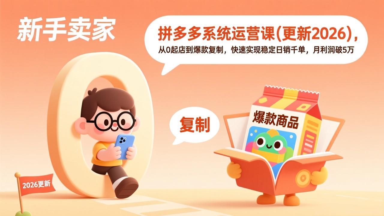 拼多多系统运营课(更新2026-百川聊项目