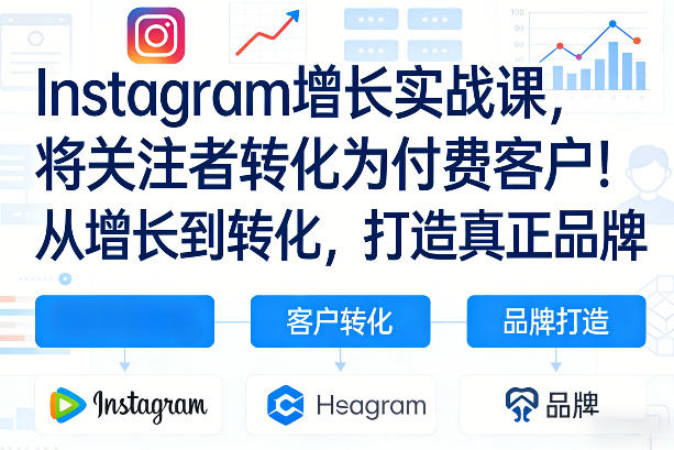 Instagram增长实战课，将关注者转化为付费客户！从增长到转化，打造真正品牌(双语字幕)-百川聊项目