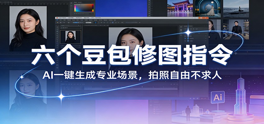 六个豆包修图指令：AI 一键生成专业场景，拍照自由不求人-百川聊项目