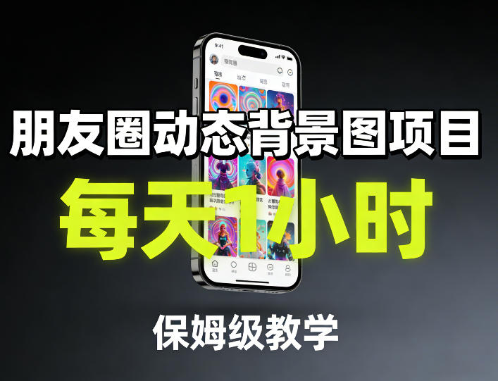 朋友圈动态背景图项目，每天1小时，保姆级教学-百川聊项目