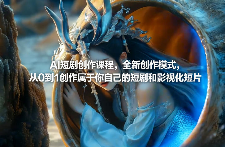 AI短剧创作课程，全新创作模式，从0到1创作属于你自己的短剧和影视化短片-百川聊项目