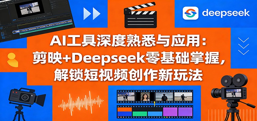 AI工具深度熟悉与应用：剪映+Deepseek零基础掌握，解锁短视频创作新玩法-百川聊项目