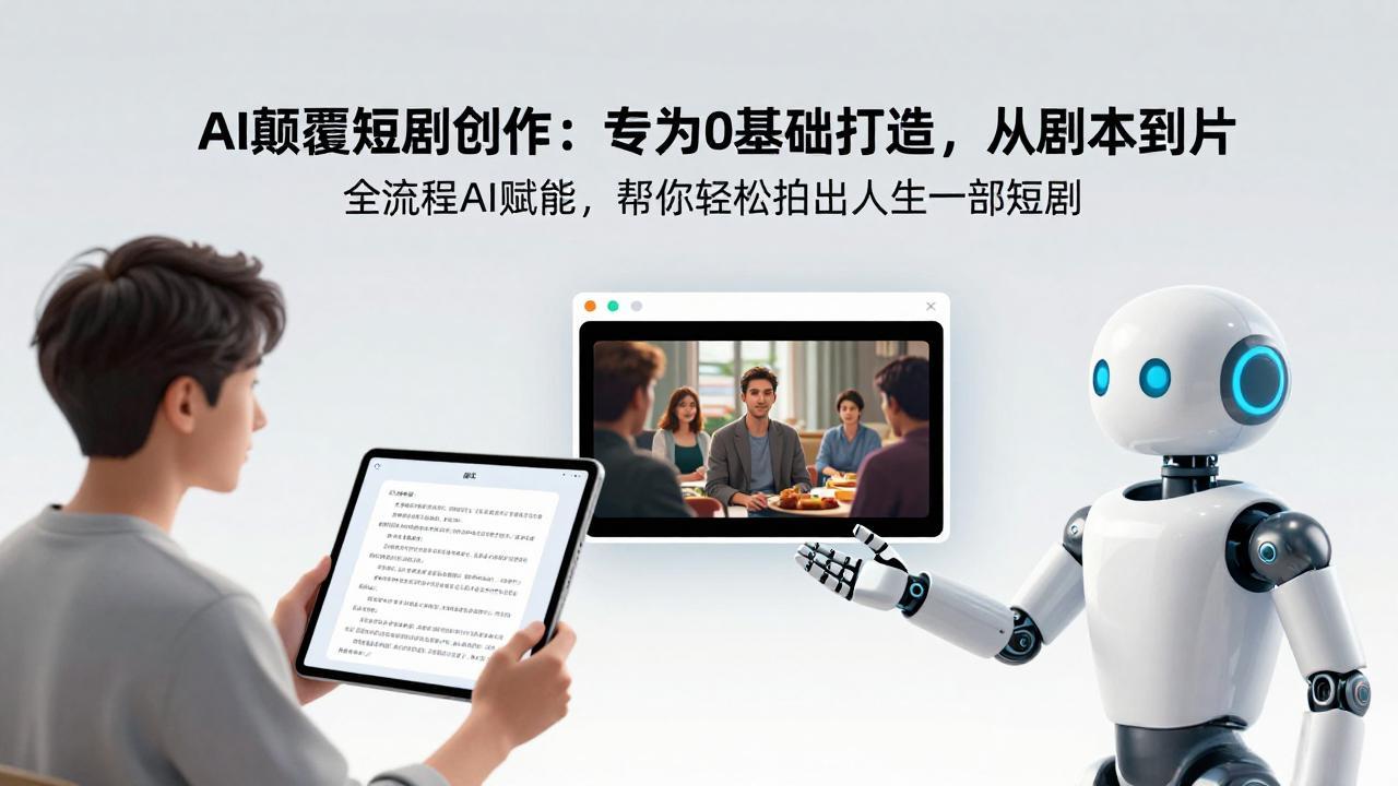 AI颠覆短剧创作：专为0基础打造，从剧本到成片全流程AI赋能，帮你轻松拍出人生第一部短剧-百川聊项目