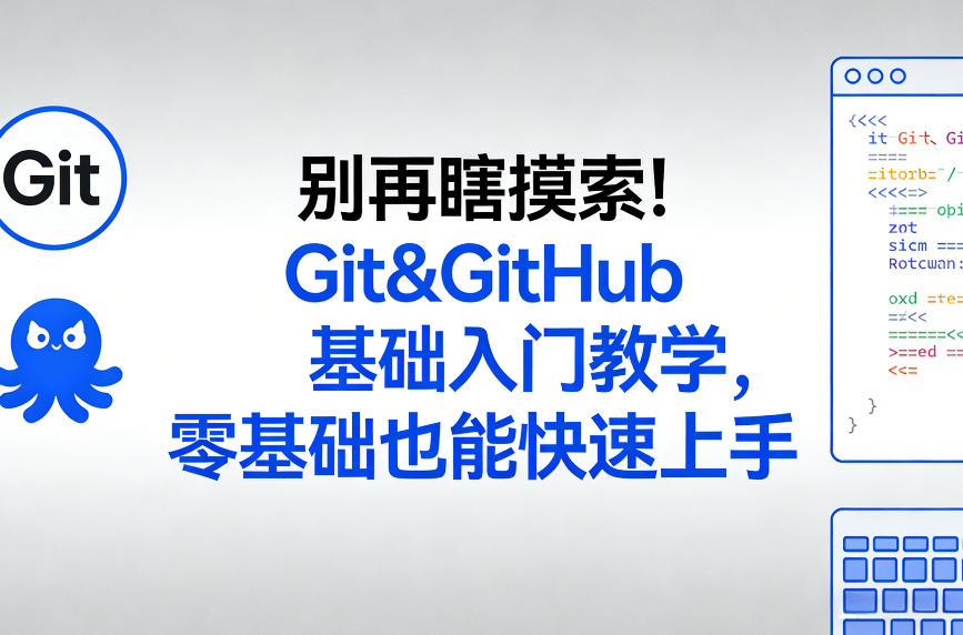 别再瞎摸索！Git&GitHub基础入门教学，零基础也能快速上手-百川聊项目