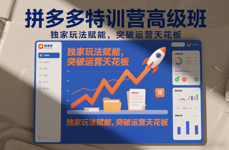 拼多多特训营高阶班，独家玩法赋能，突破运营天花板(更新26年3月)-百川聊项目