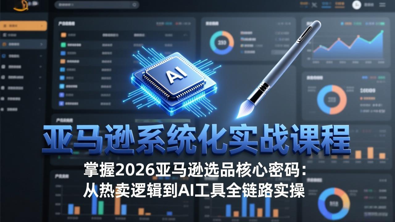 亚马逊系统化实战课-更新3月：2026最新选品方法论，从热卖原因分析到AI作图，提升选品成功率-百川聊项目