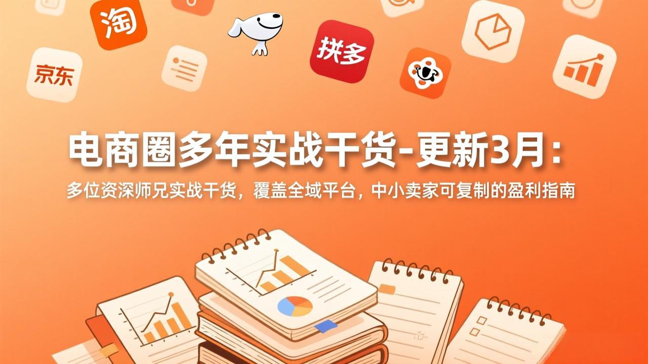 电商圈多年实战干货-更新3月：多位资深师兄实战干货，覆盖全域平台，中小卖家可复制的盈利指南-百川聊项目