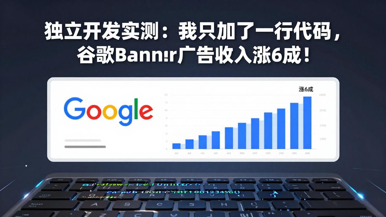 付费文章：独立开发实测：我只加了一行代码，谷歌Banner广告收入涨6成！-百川聊项目