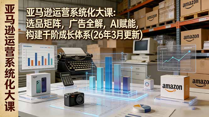 亚马逊运营系统化大课：选品矩阵，广告全解，AI赋能，构建千阶成长体系(26年3月更新-百川聊项目