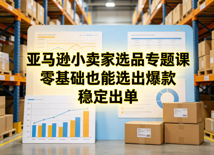 亚马逊小卖家选品专题课,零基础也能选出爆款,稳定出单-百川聊项目