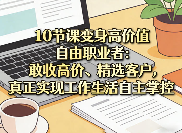 10节课变身高价值自由职业者：敢收高价、精选客户，真正实现工作生活自主掌控-百川聊项目