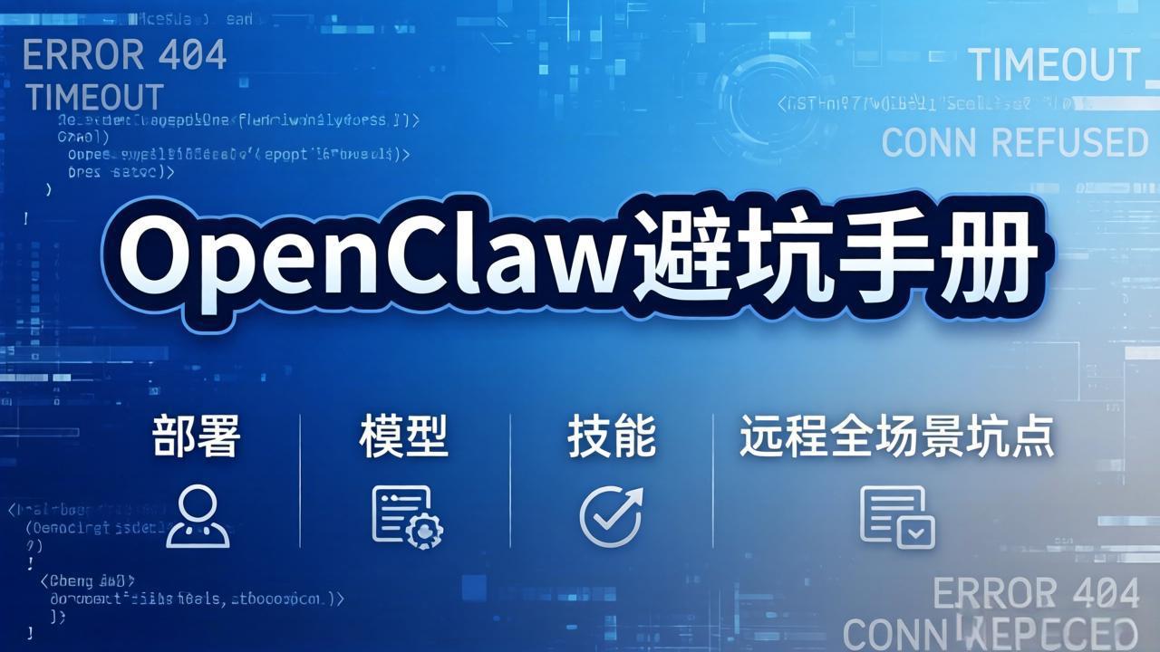 OpenClaw避坑手册：部署+模型+技能+远程全场景坑点，一次性给你说全，少走弯路-百川聊项目
