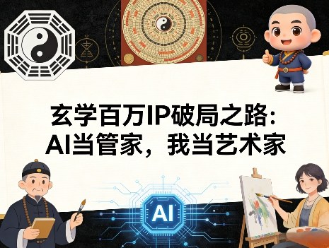 玄学百万IP破局之路：AI当管家，我当艺术家-百川聊项目