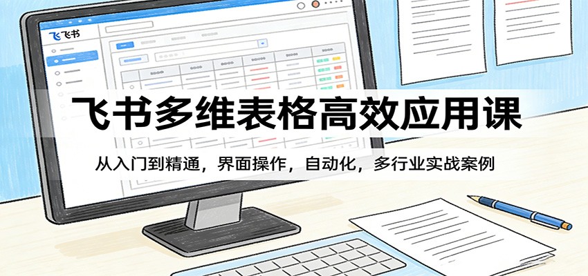 飞书多维表格高效应用课：从入门到精通，界面操作，自动化，多行业实战案例-百川聊项目