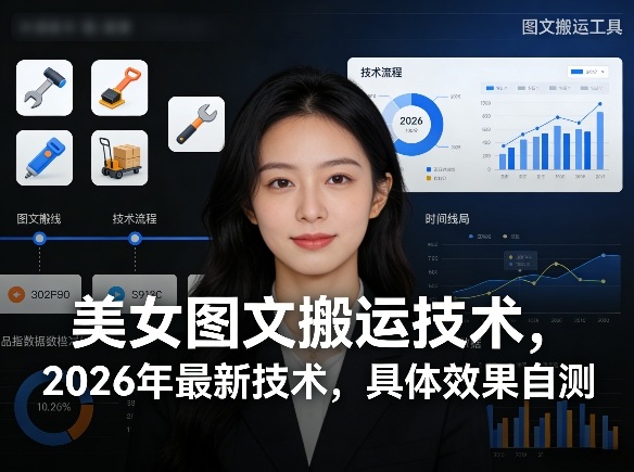 美女图文搬运技术，2026年最新技术，具体效果自测-百川聊项目
