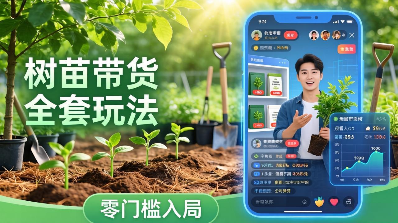 视频号AI树苗带货全套玩法：零门槛入局，掌握豆包、千问等AI工具制作树苗视频的全套流程-百川聊项目