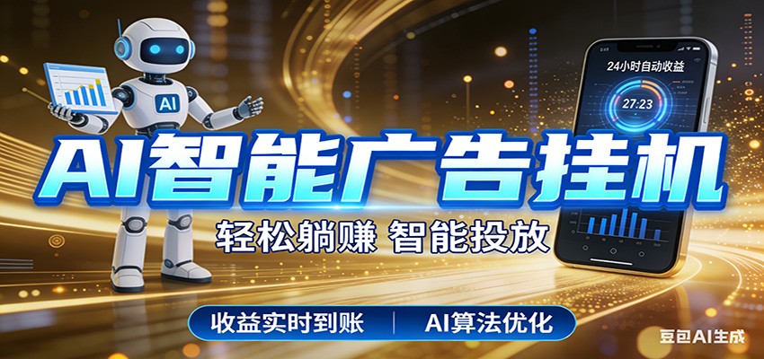 智能广告挂机新时代，利用碎片化时间实现稳定被动收益，AI帮你持续盈利-百川聊项目