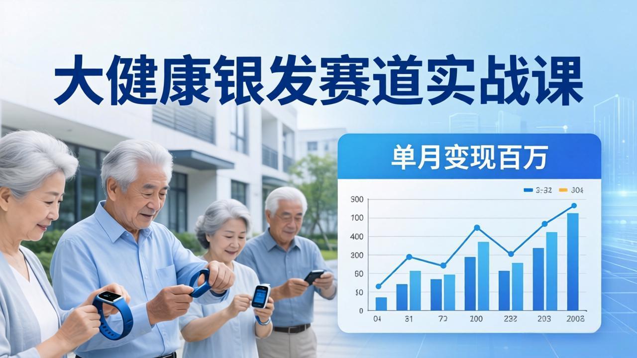 大健康银发赛道实战课:拆解视频号线索型 IP 单月变现百万逻辑,教你精准获客高效变现-百川聊项目