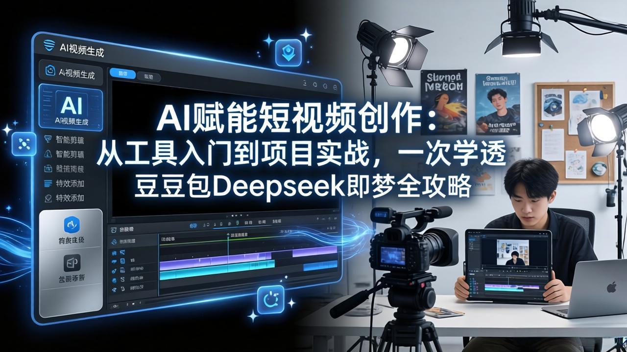 AI赋能短视频创作：从工具入门到项目实战，一次学透豆包Deepseek即梦全攻略-百川聊项目