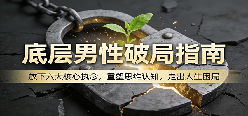 底层男性破局指南:放下六大核心执念,重塑思维认知,走出人生困局-百川聊项目